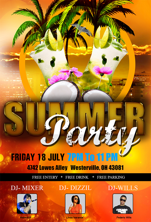 Free Psd Summer Flyer Theme Free Psd Summer Flyer Theme