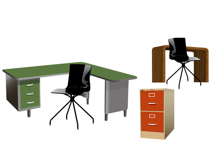 Free Vector Clip Art Office Furniture