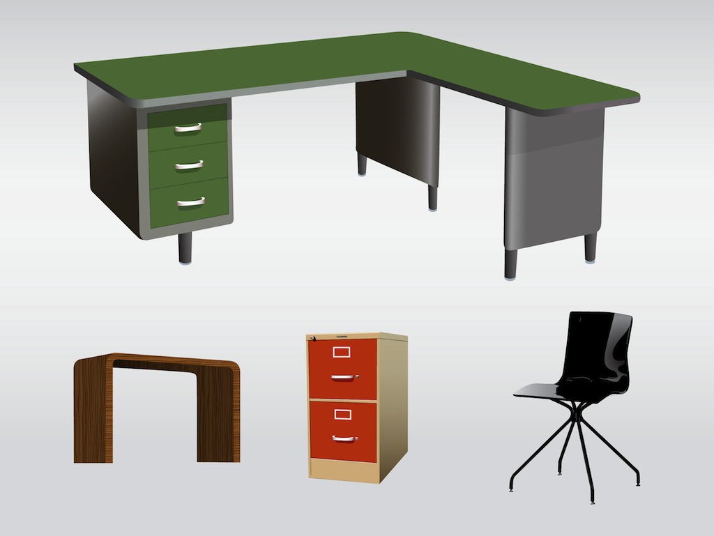 Free Vector Clip Art Office Furniture