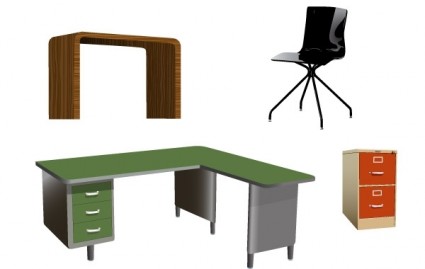 Free Vector Clip Art Office Furniture