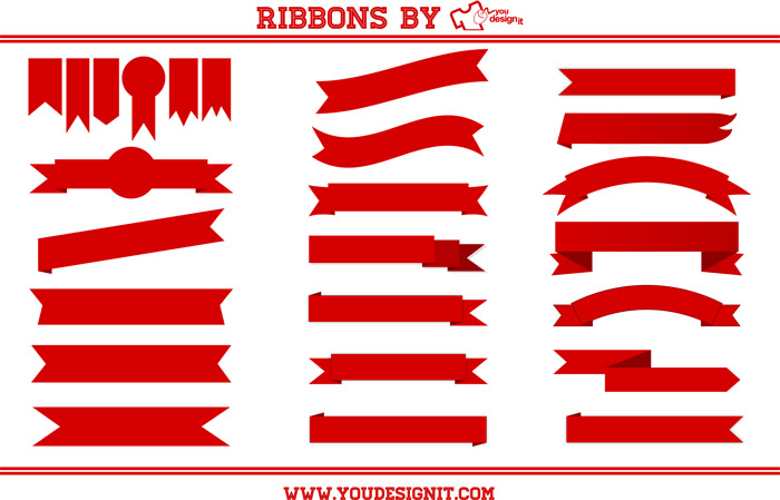 Free Vector Ribbons Free Vector Ribbons