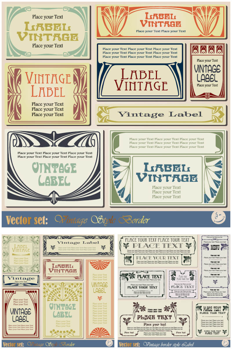 19 Retro Label Template Images