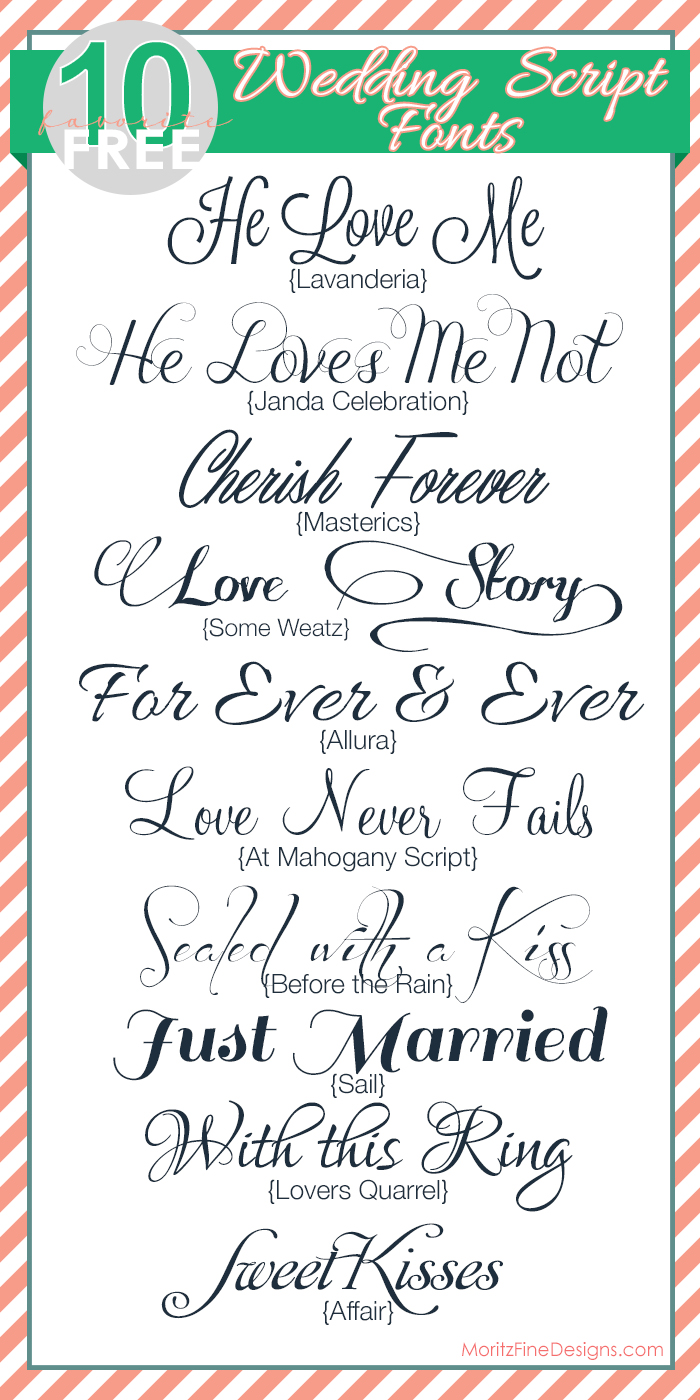 Free Wedding Script Fonts Free Wedding Script Fonts