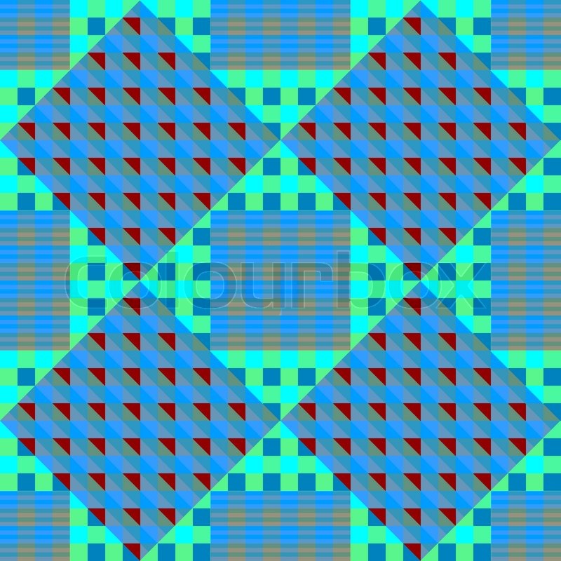 Geometric Seamless Pattern Blue