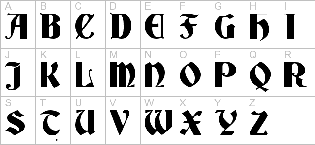 German Gothic Font