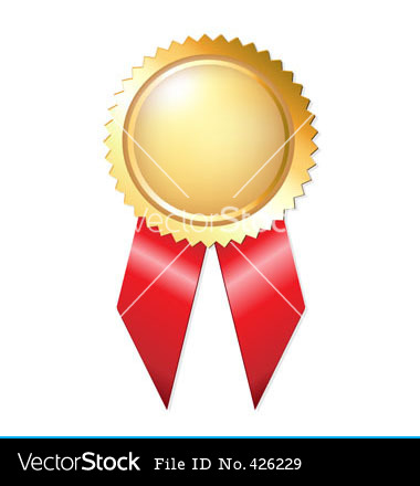 Gold Award Ribbon Vector