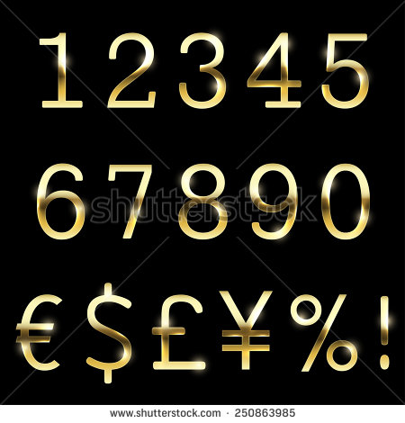 Gold Vector Font