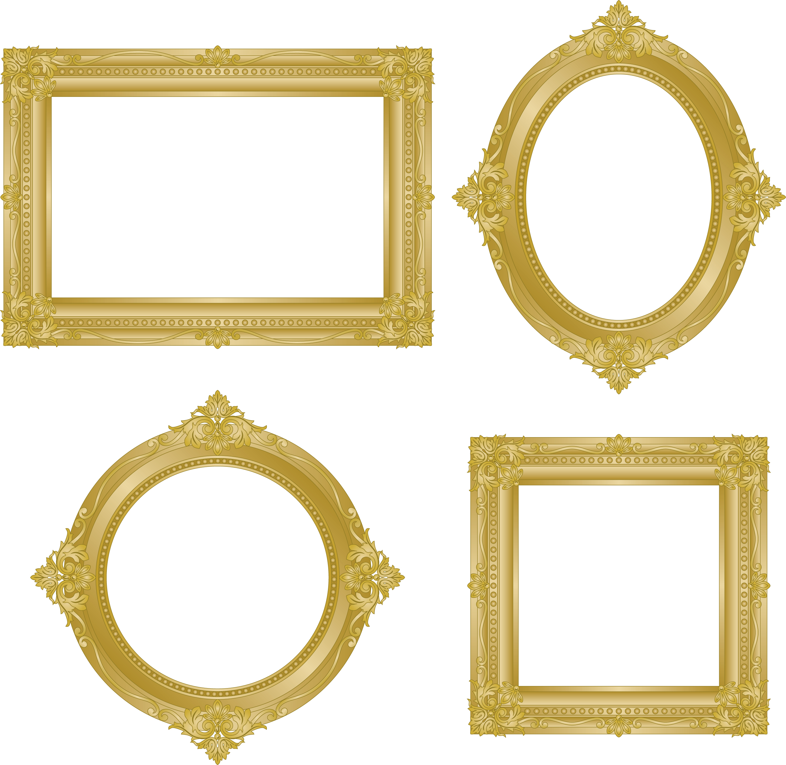 Gold Vintage Frame Vector