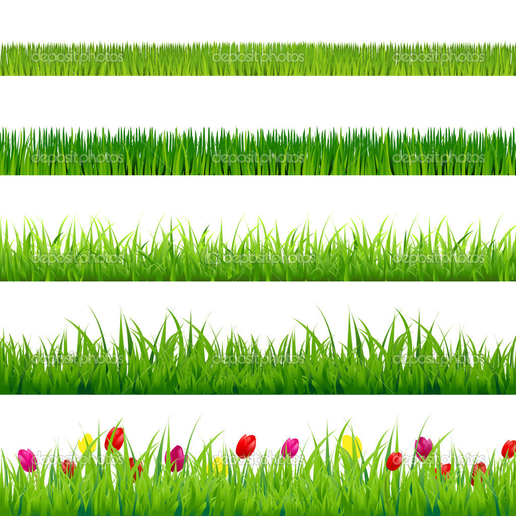 Grass and Flowers Clip Art