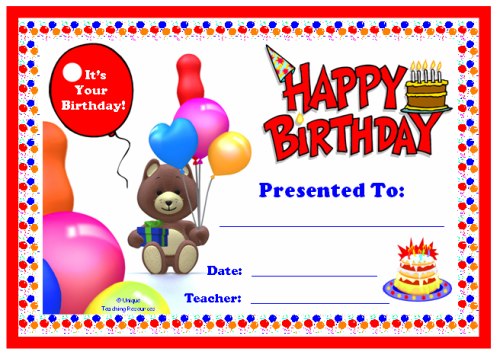 Happy Birthday Certificate Templates