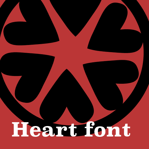Heart Font Photoshop