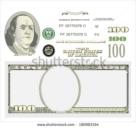 Hundred Dollar Bill Vector Hundred Dollar Bill Vector