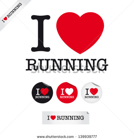 I Love Running Sign