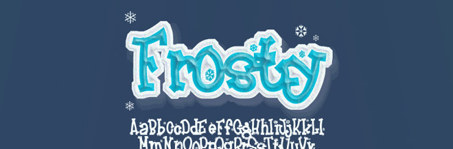 Ice Snow Font Graphics