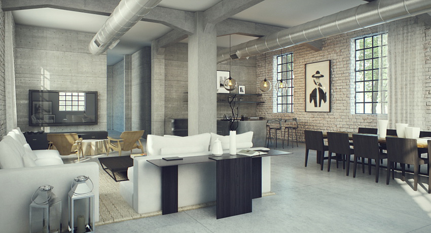 Industrial Loft Interior Design Ideas