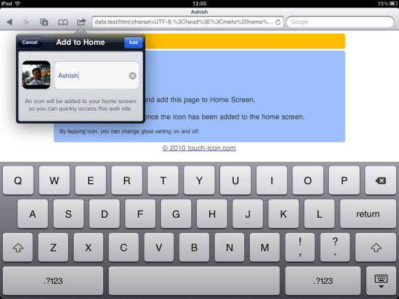 iPad Safari Address Bar