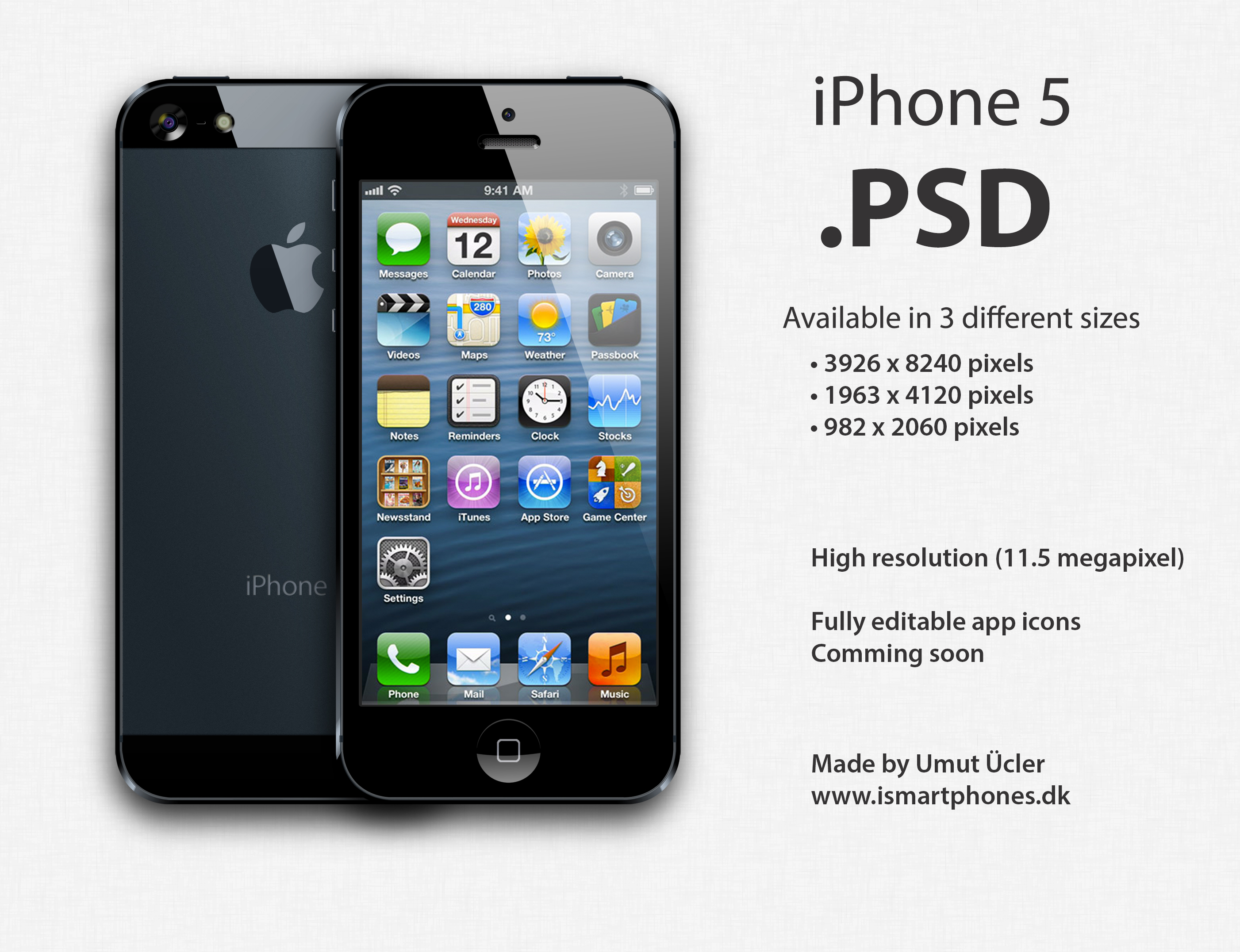 5 Apple IPhone 5 PSD Images