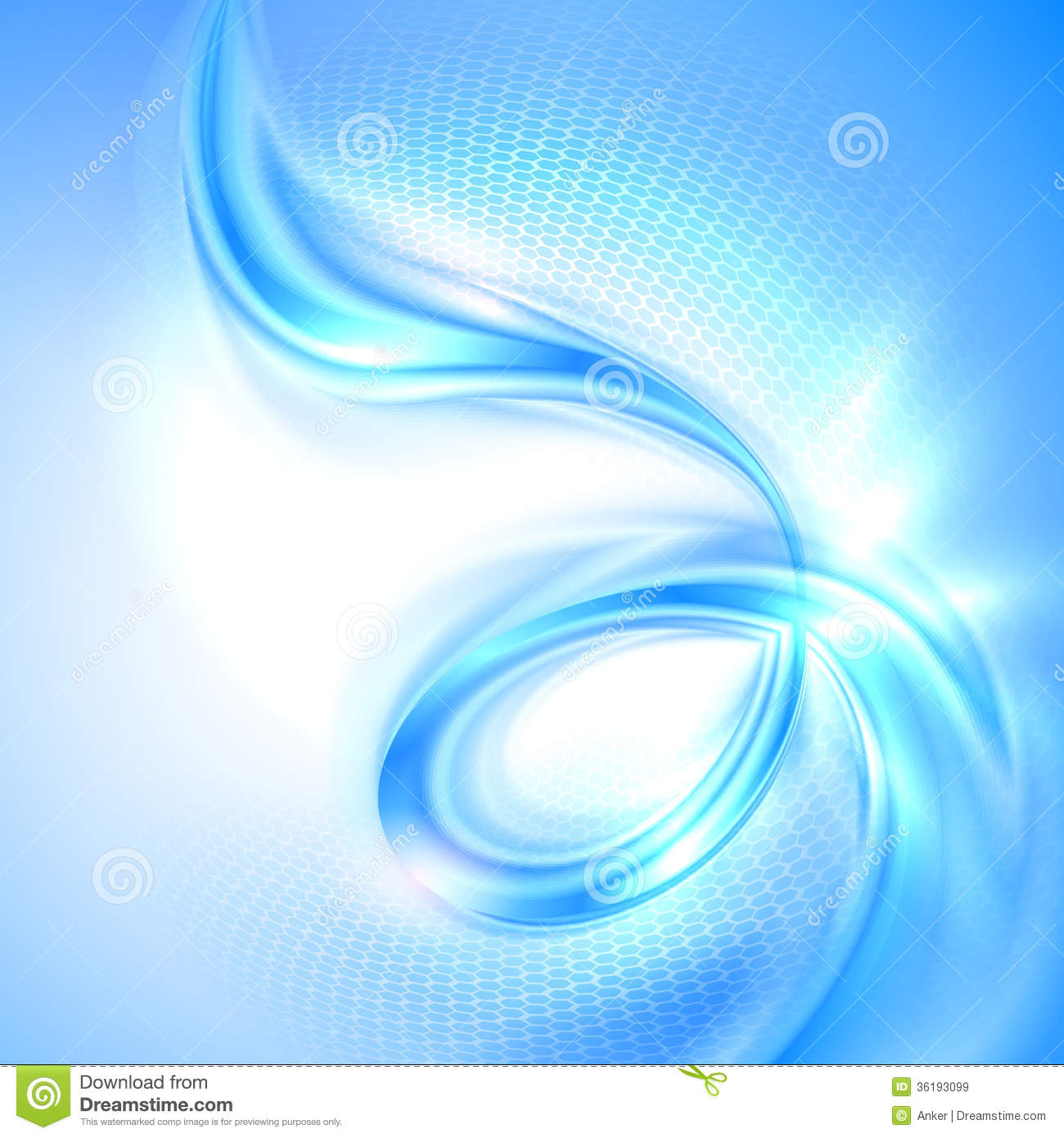 Light Blue Swirl Abstract