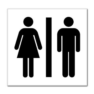 Male and Female Bathroom Signs