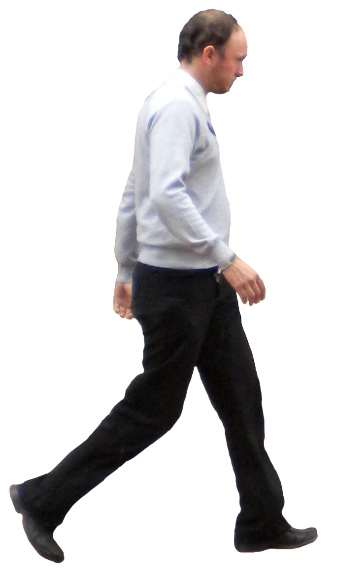 Man Walking Side Profile