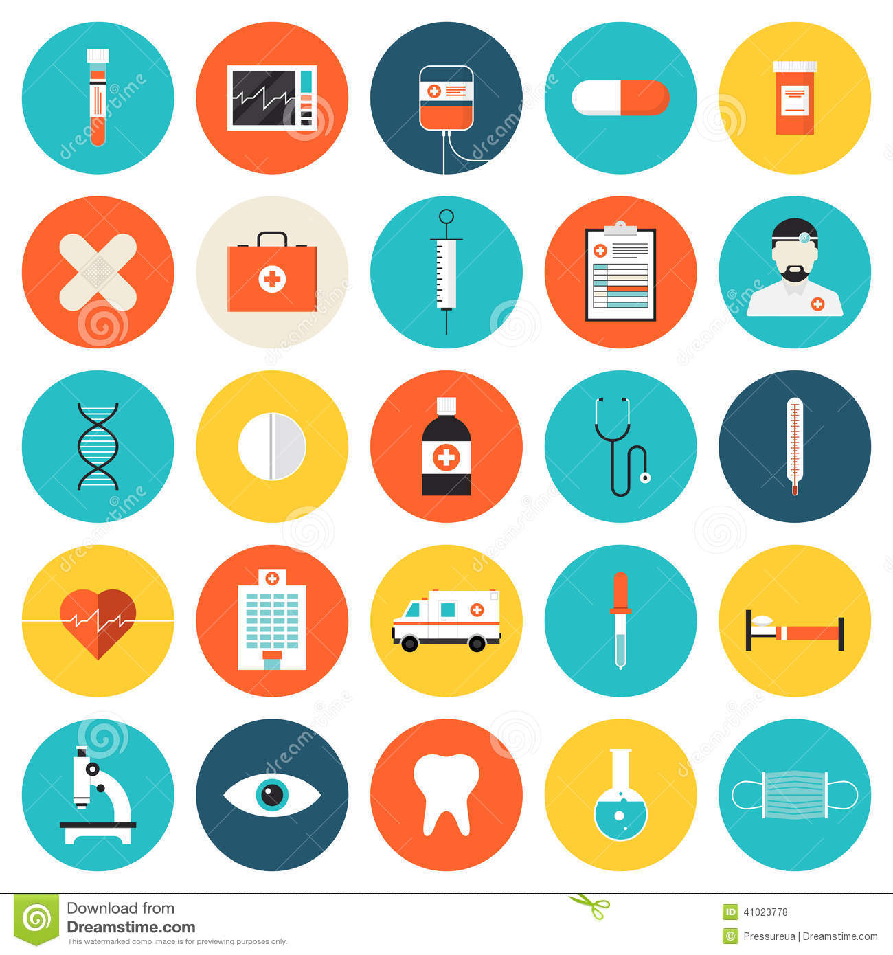 Medical Symbol Icons Flat