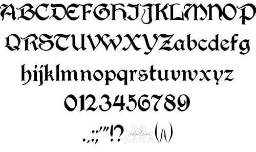 Medieval Gothic Tattoo Fonts