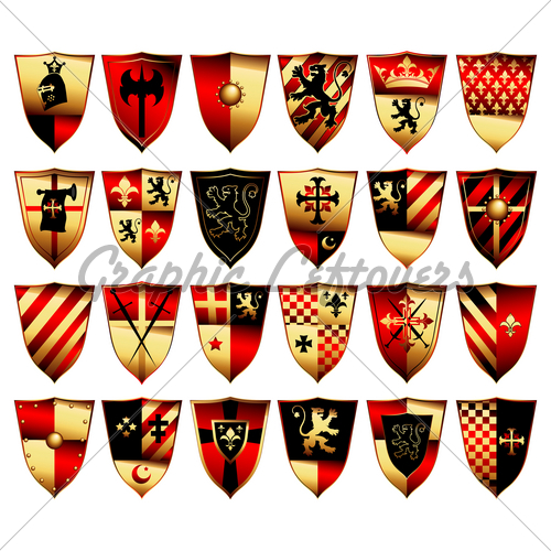 Medieval Shield Designs Symbols