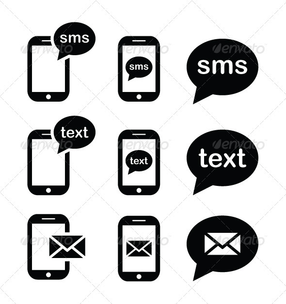 Mobile Phone Text Message Icon