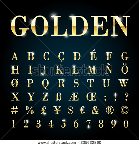 Money Number Font Vector