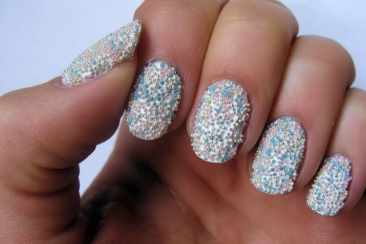 Nail Art Designs with Beads