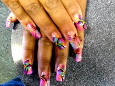 Neon Color Nail Design Neon Color Nail Design