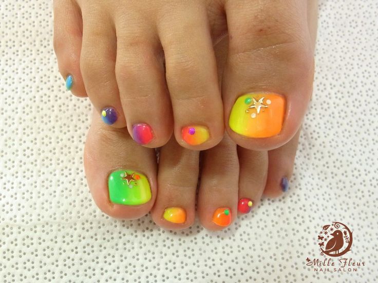 Neon Toe Nails Design Neon Toe Nails Design