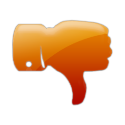 Orange Thumbs Down Icon
