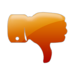 Orange Thumbs Down Icon Orange Thumbs Down Icon