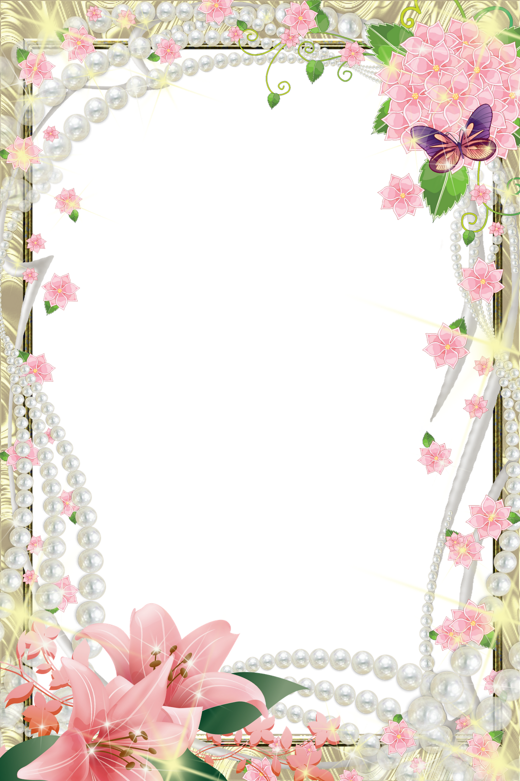 8 Flores Para Photoshop PNG Images - Border Frames for Photoshop