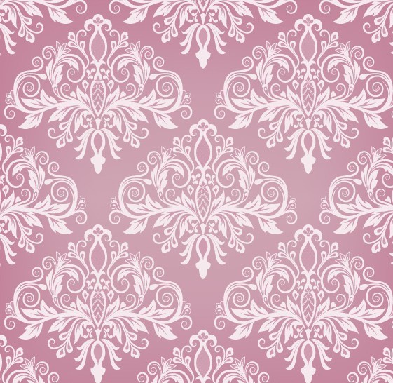 Pink Vintage Flower Pattern