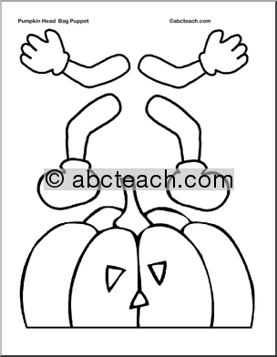 Printable Halloween Paper Bag Puppet Templates