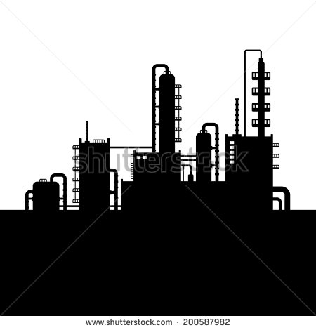 Refinery Plant Silhouette