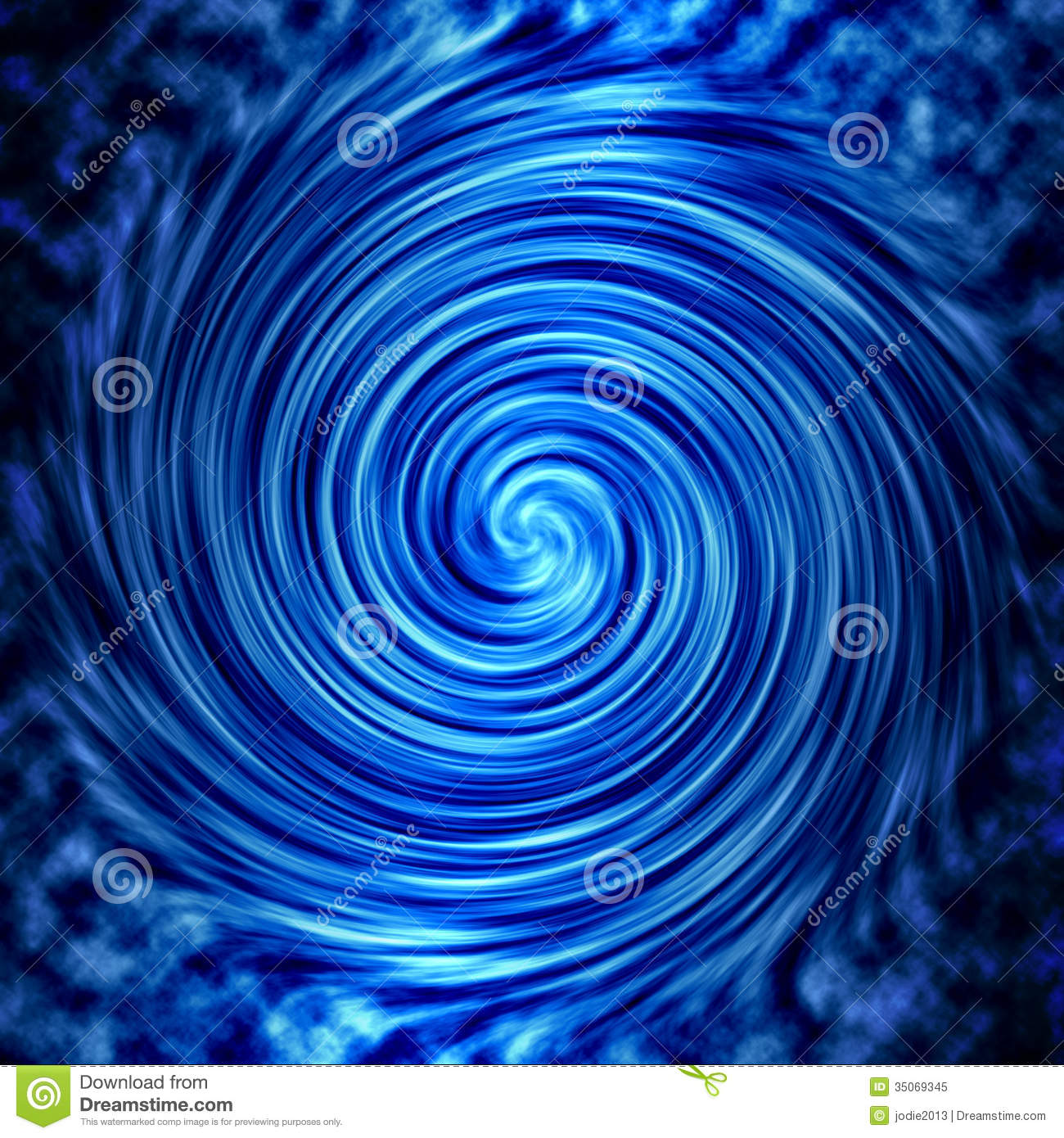 Royal Blue Abstract Swirls