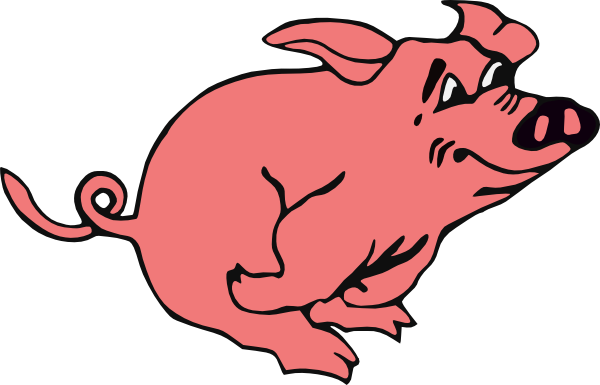 Running Pig Clip Art