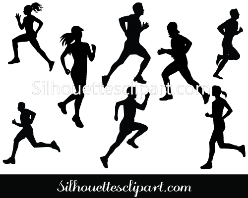 Running Silhouette Vector