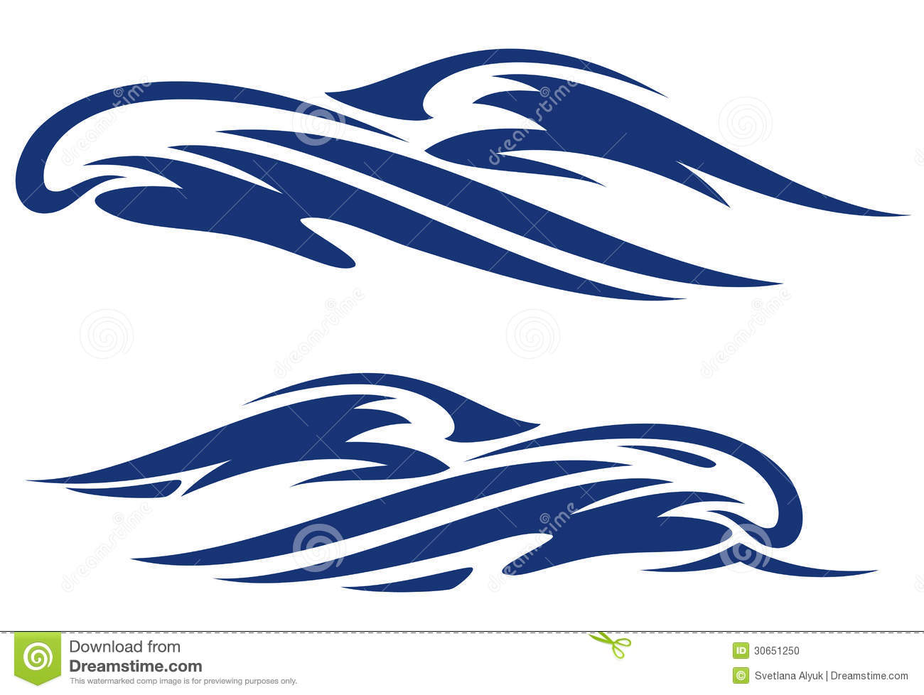 14 Simple Tribal Waves Vector Images