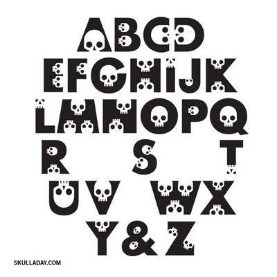 Skull Font Alphabet