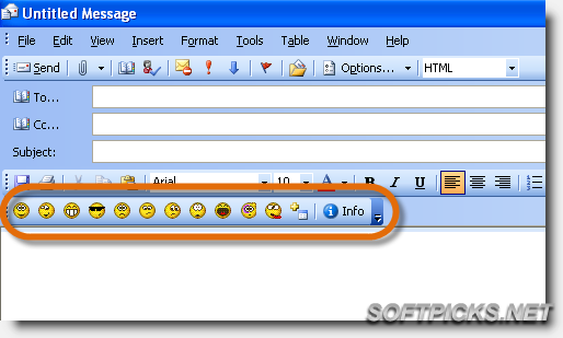 Smiley Emoticons for Outlook Email