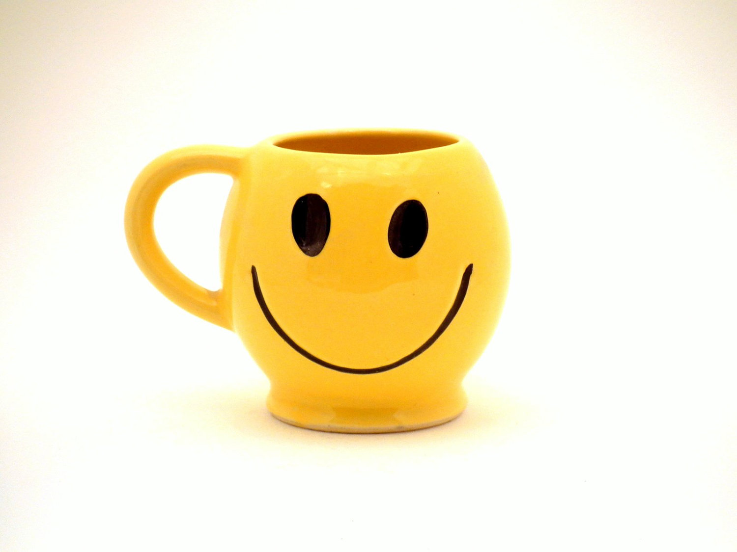 Smiley Face with Coffee Mug