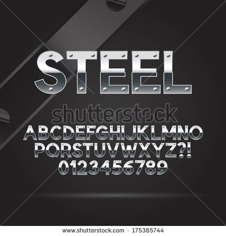 Steel Letters Font