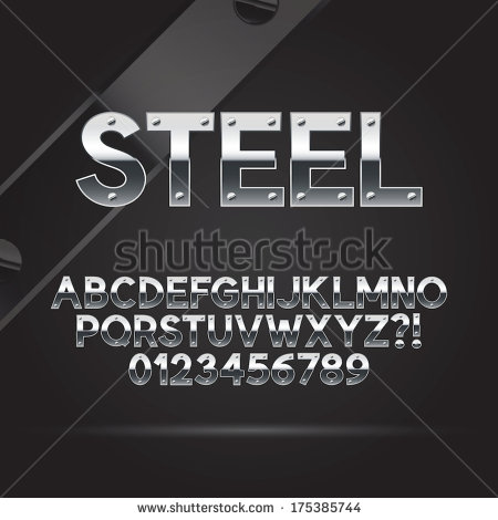 Steel Letters Font Steel Letters Font