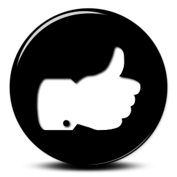 Thumbs Up Icon Black Background 3D