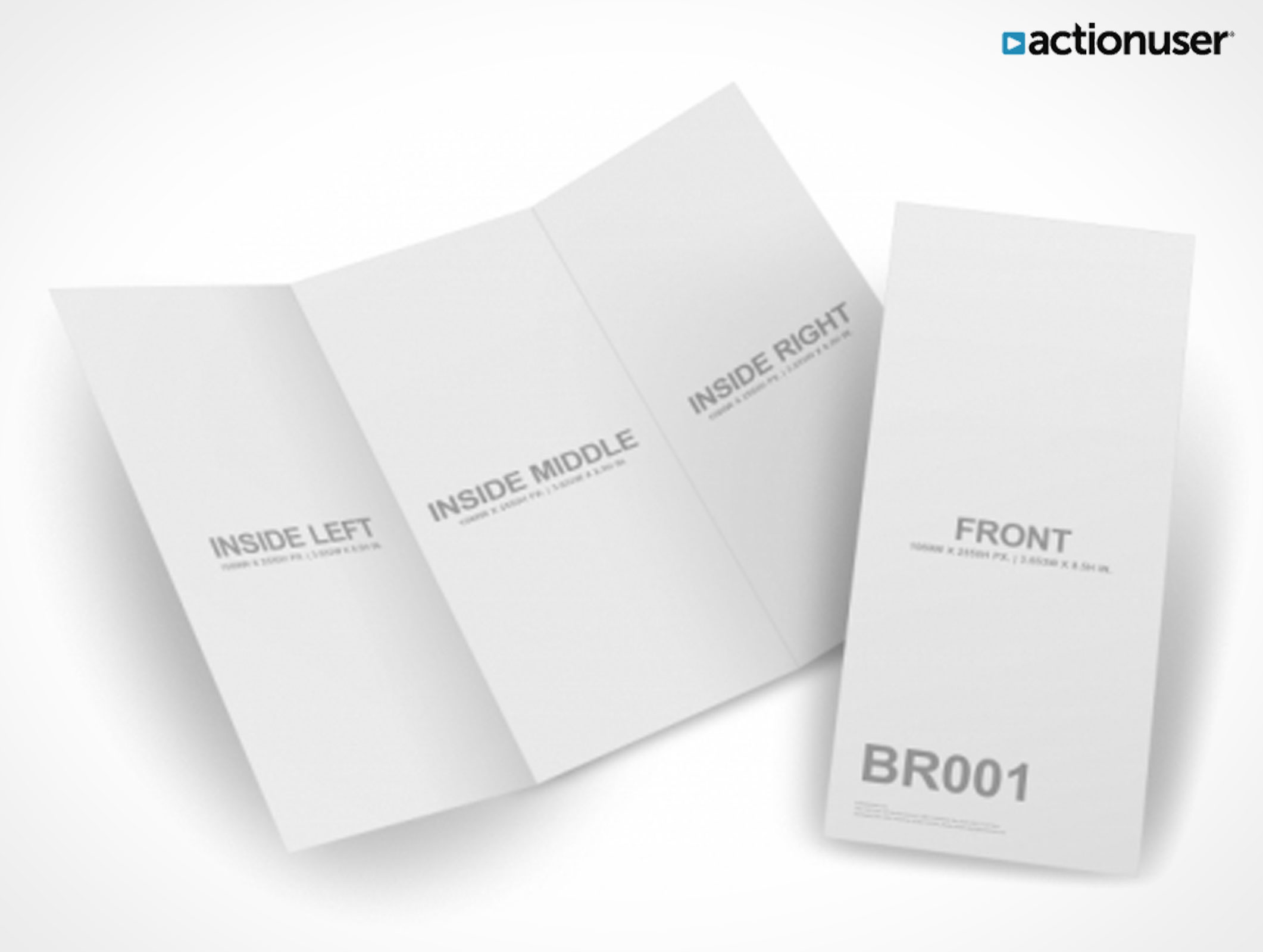 Tri-Fold Brochure Mockup Template