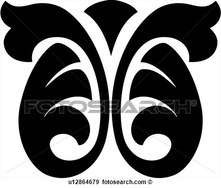 Tribal Scroll Clip Art